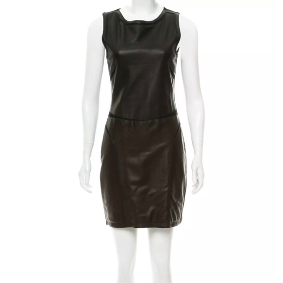 Theory Dresses & Skirts - Theory dress leather paneled sheath sleeveless